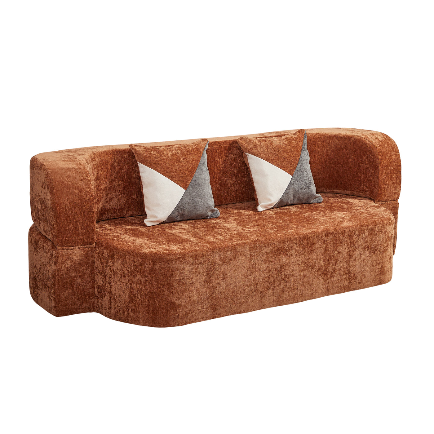 Compressed Eggshell Sofa Bed 78.7" - Chenille - W5502P516747