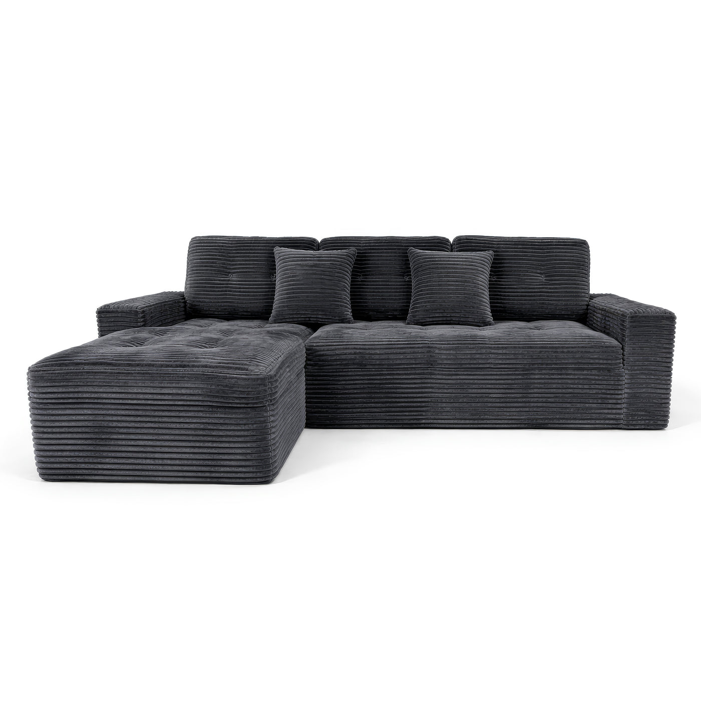 105" Modular Cloud Sofa with Ottoman - Blue Gray