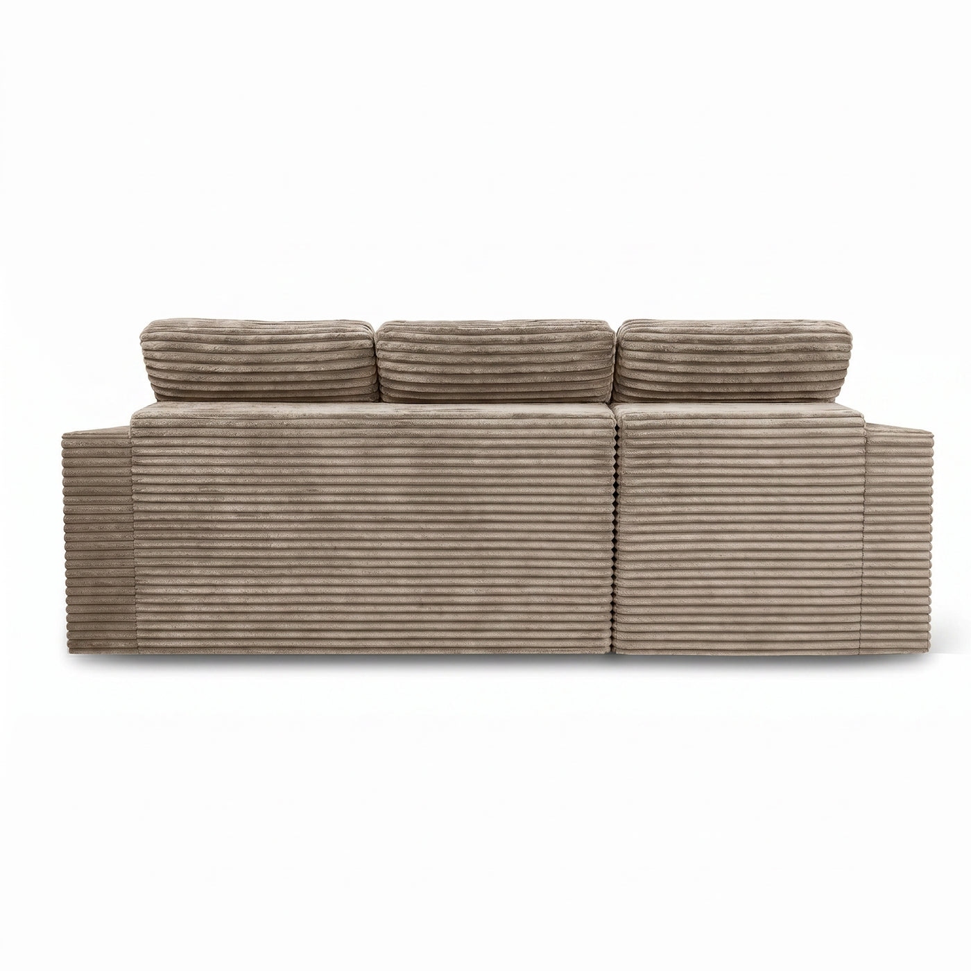 Modular Cloud Sofa Bed 105" DIY Sectional with Ottoman - Khaki