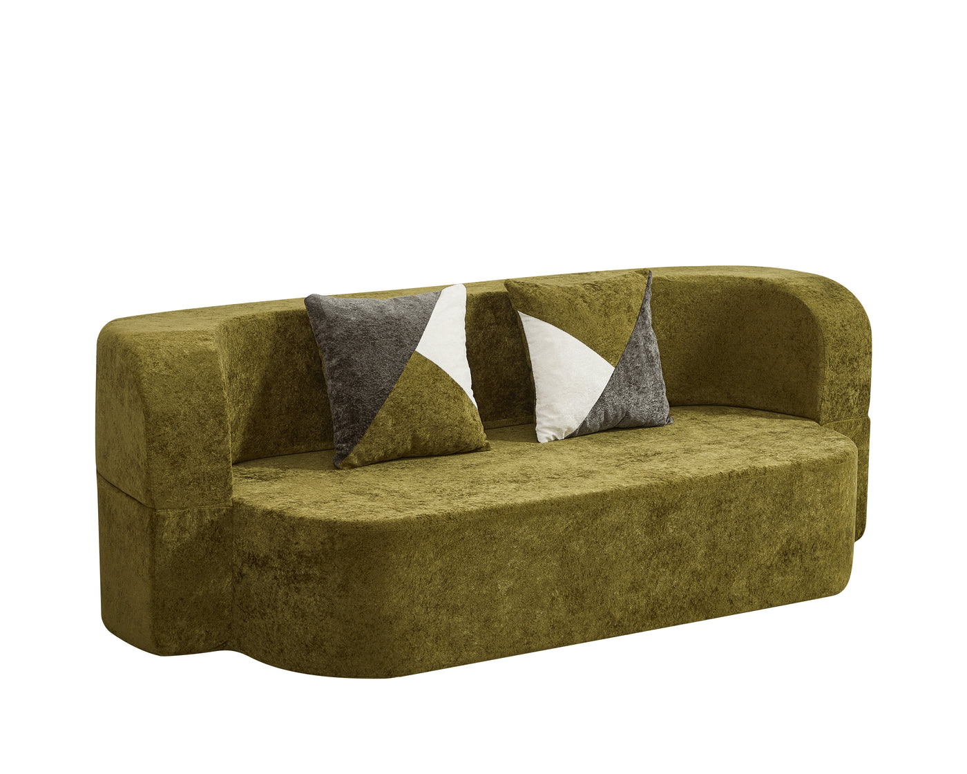 Compressed Eggshell Sofa Bed 78.7" - Soft Velvet - W5502P516744